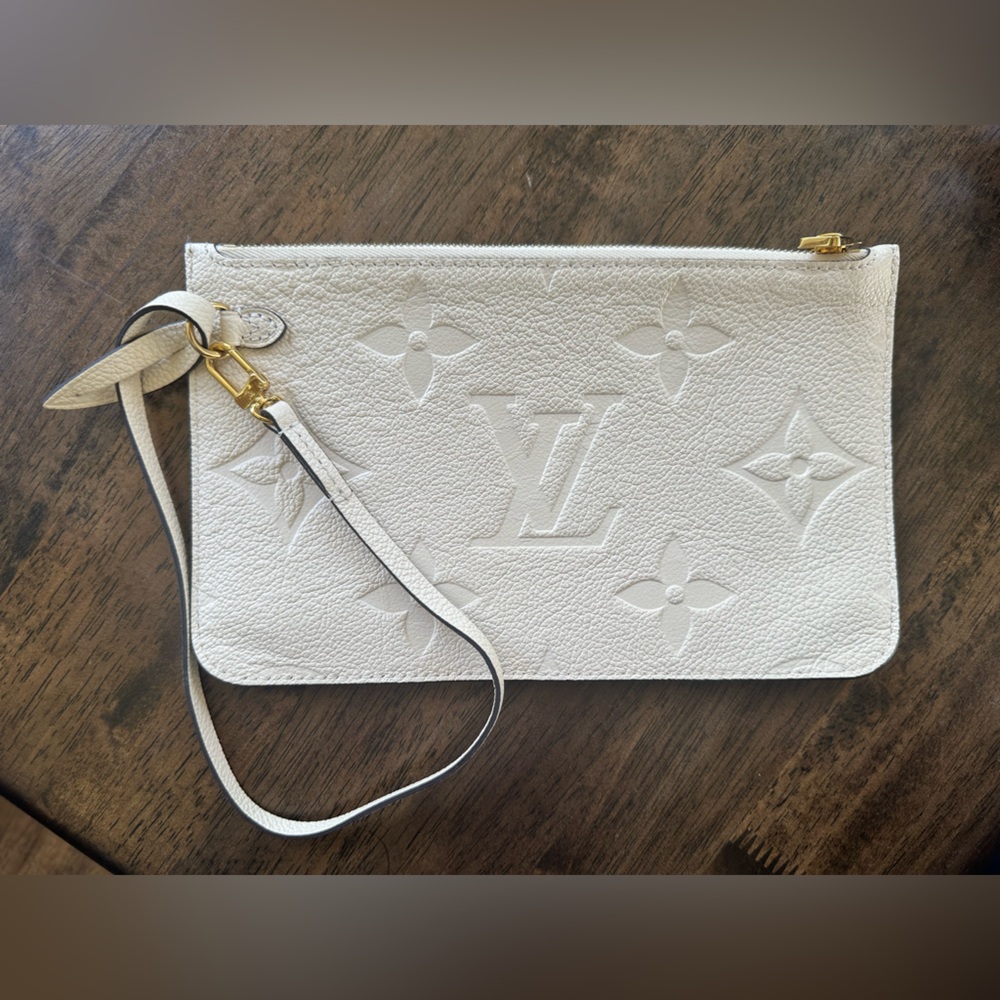 Louis Vuitton Cream Monogram Wristlet
